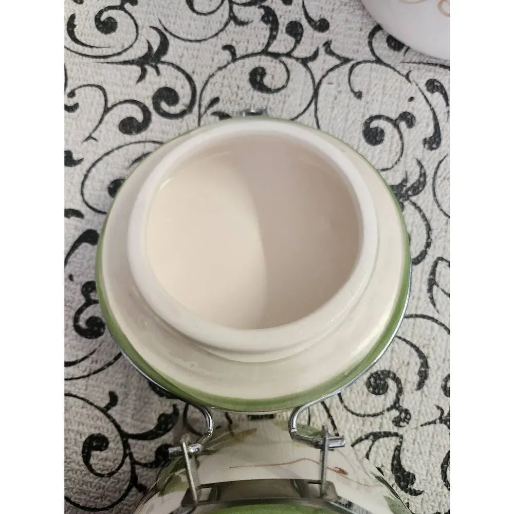 Ceramic Grape Design Canister